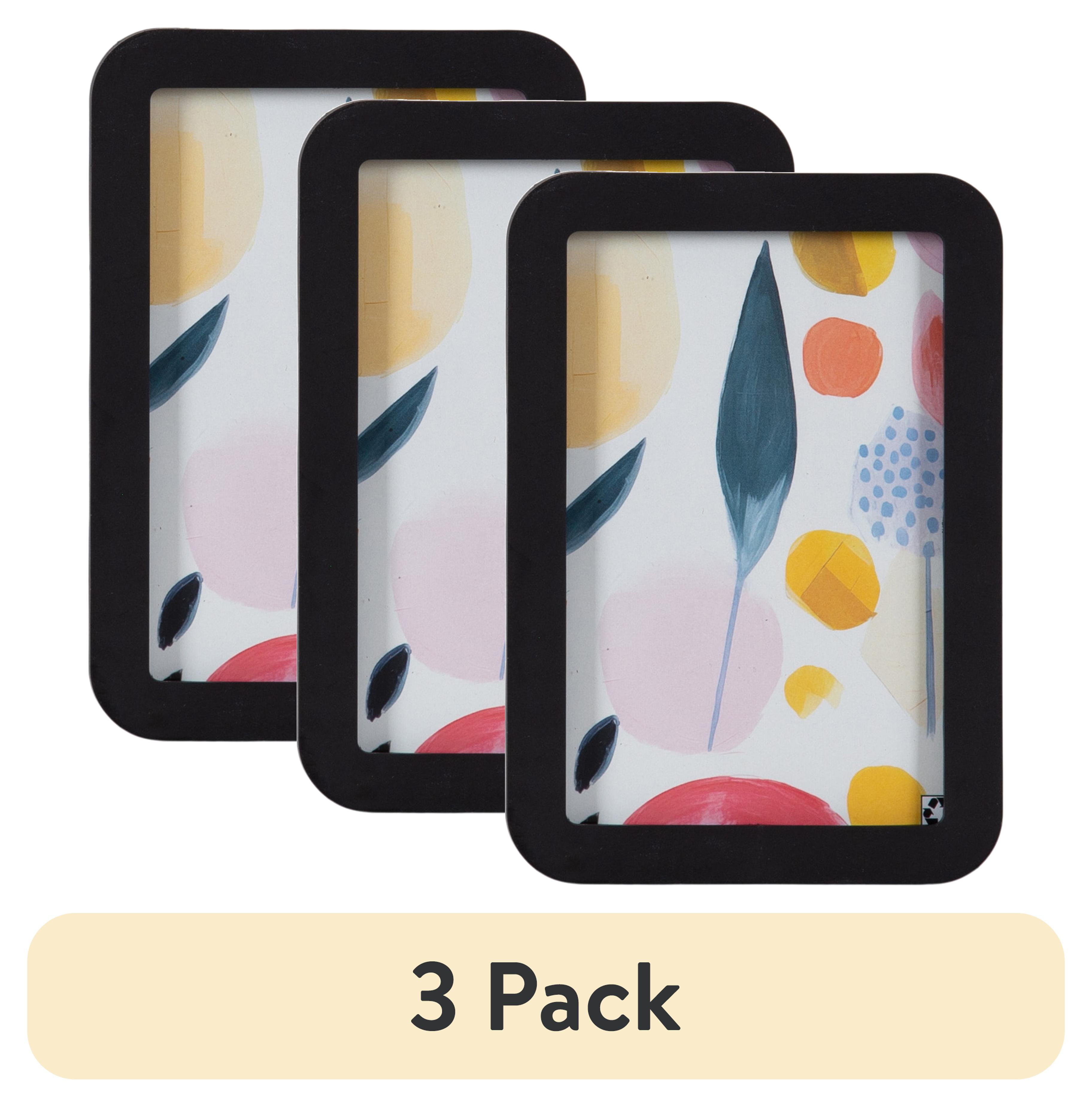 (3 pack) DesignOvation 4x6 Rounded Basic Black Decorative Tabletop Picture Frame