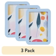 (3 pack) DesignOvation 4x6 Rounded Basic Light Blue Decorative Tabletop Picture Frame