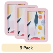 (3 pack) DesignOvation 4x6 Rounded Basic Pink Decorative Tabletop Picture Frame
