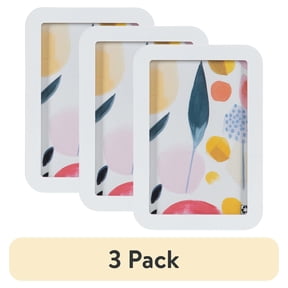 (3 pack) DesignOvation 4x6 Rounded Basic White Decorative Tabletop Picture Frame