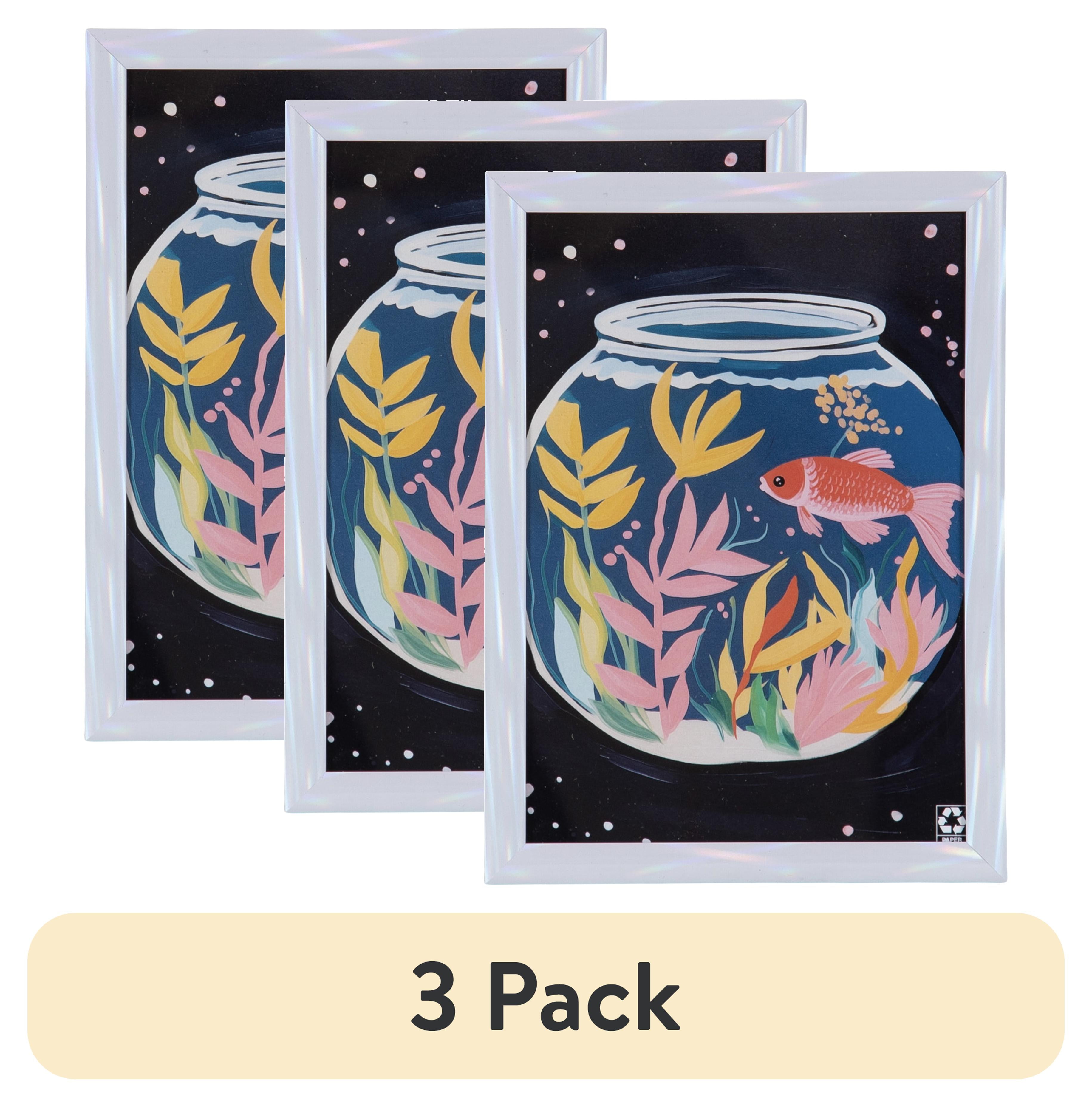(3 pack) DesignOvation 5x7 Linear Iridescent Decorative Tabletop Picture Frame