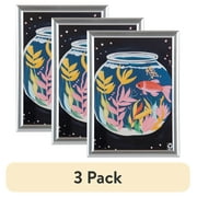 (3 pack) DesignOvation 5x7 Linear Silver Decorative Tabletop Picture Frame