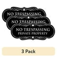 thumbnail image 1 of (3 pack) Designer No Trespassing Private Property Sign(Black) - Medium, 1 of 7