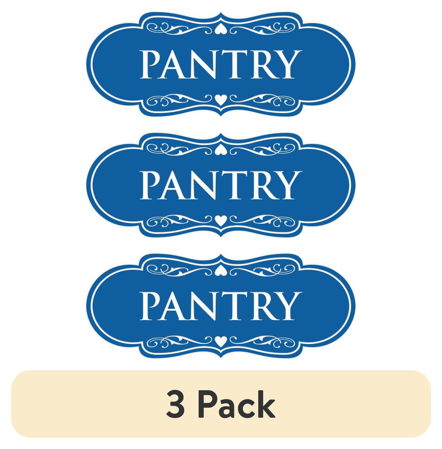 (3 pack) Designer Pantry Sign (Blue) - Large - Walmart.com