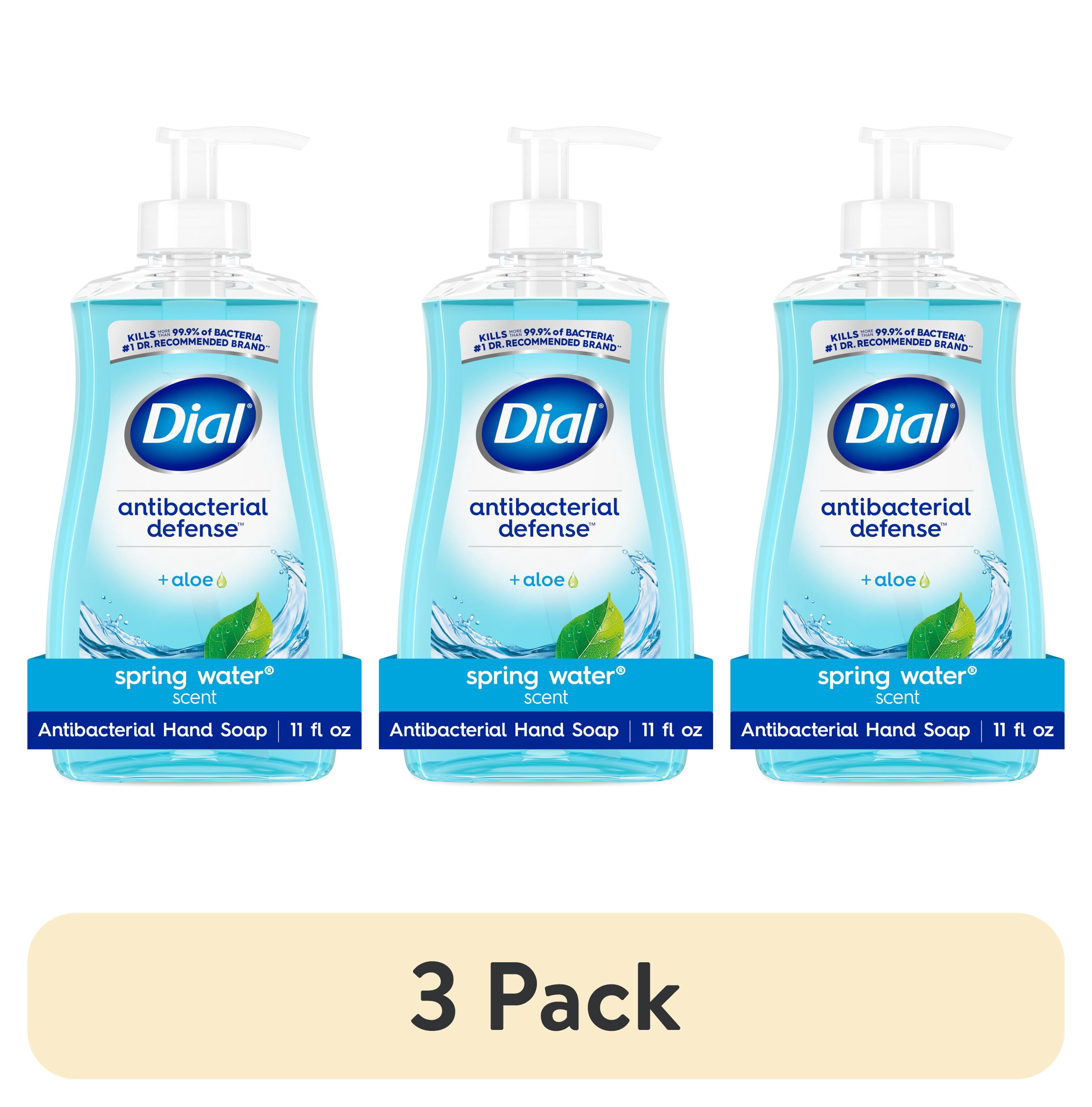(3 pack) Dial Antibacterial Defense Spring Water Liquid Hand Soap, 11 fl oz
