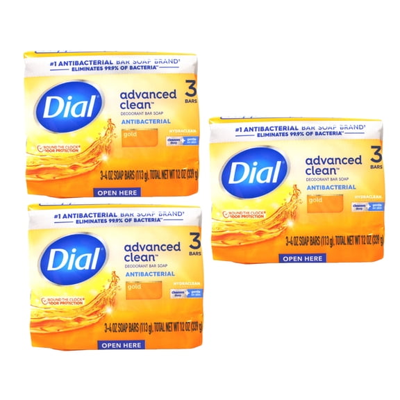 (3 pack) Dial Deodorizing Bars Hand Soap Original 4 Oz
