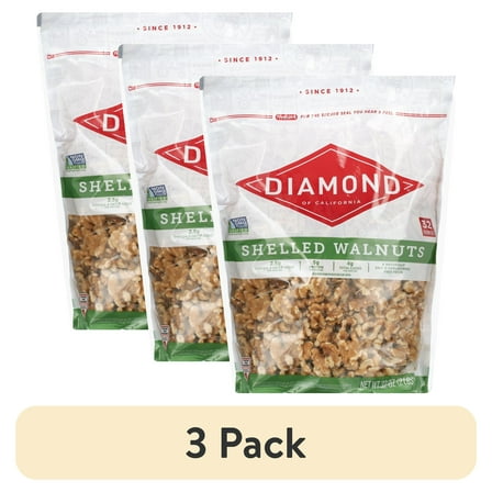 (3 pack) Diamond Shelled Walnuts 32 oz
