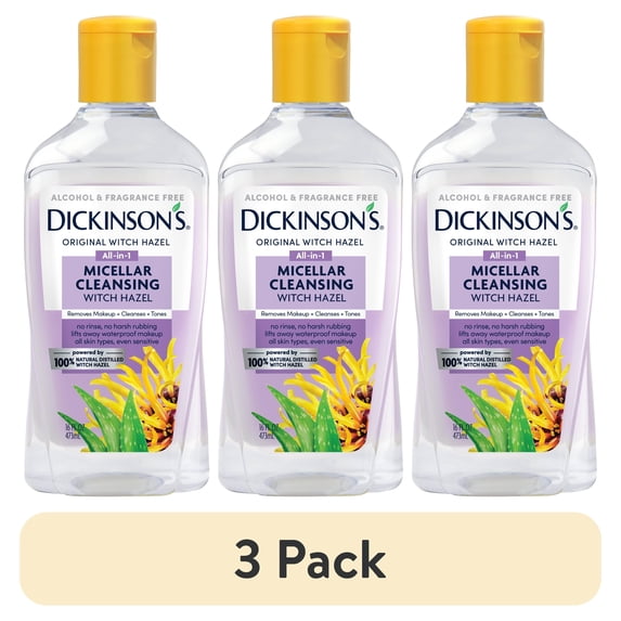 (3 pack) Dickinson's Micellar Cleansing Witch Hazel, 16 fl oz