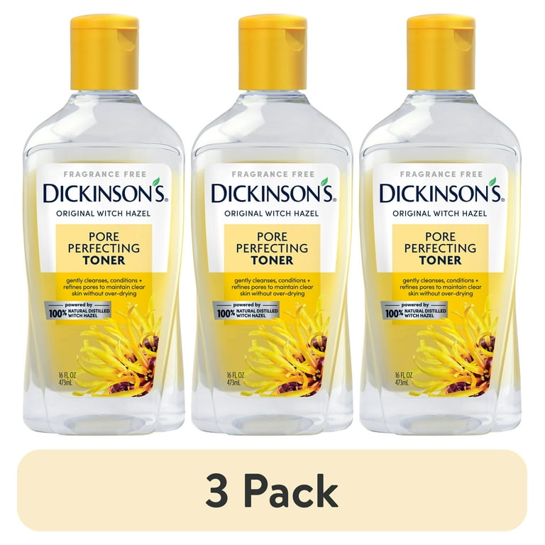 3 pack) Dickinson's Pore Perfecting Witch Hazel Toner, 16 fl oz