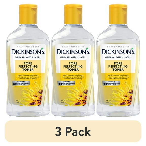 (3 pack) Dickinson's Pore Perfecting Witch Hazel Toner, 16 fl oz
