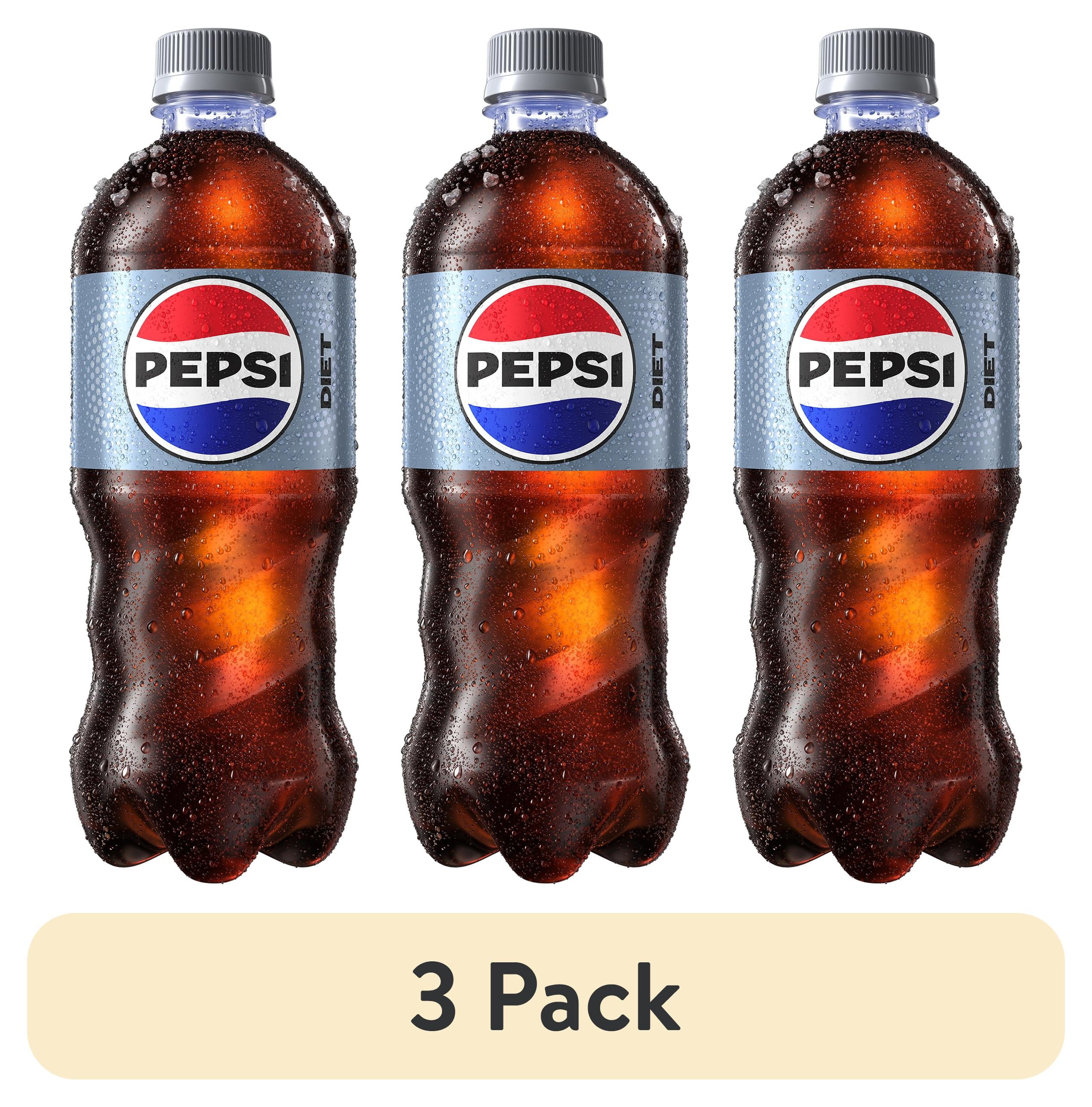 (3 pack) Diet Pepsi Original Mi Dep Soda Pop, 20 fl oz, PET 24 Pack