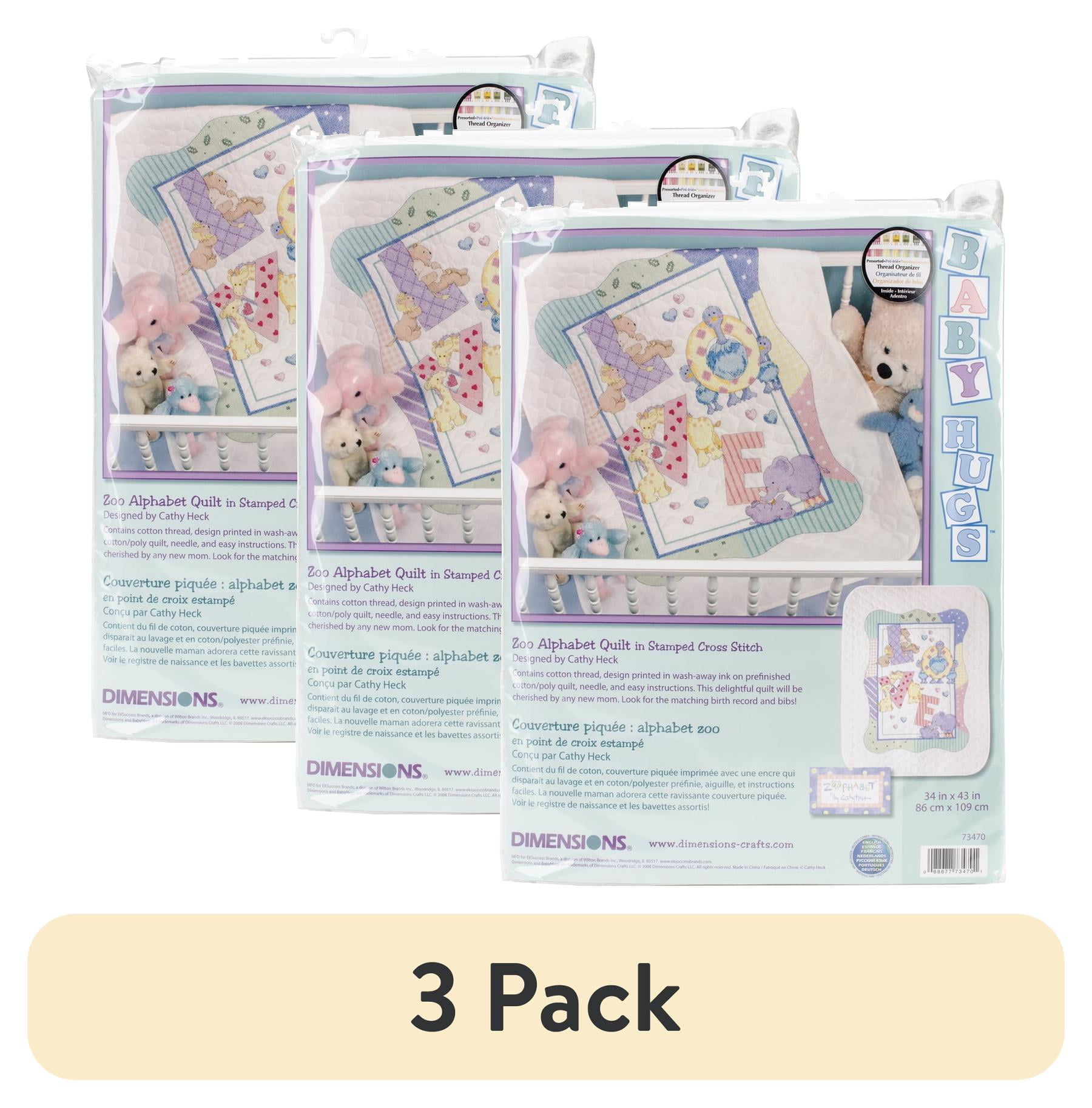 Dimensions Baby Hugs Tiny Treasures – Kit Trapunta A Punto Croce Stampato Per Bambino – 86x109 Cm - 4