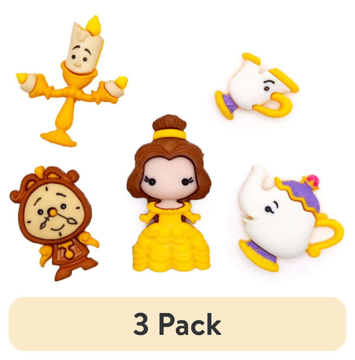 Disney Buttons, Beauty and the Beast, Sewing Fasteners, Multi