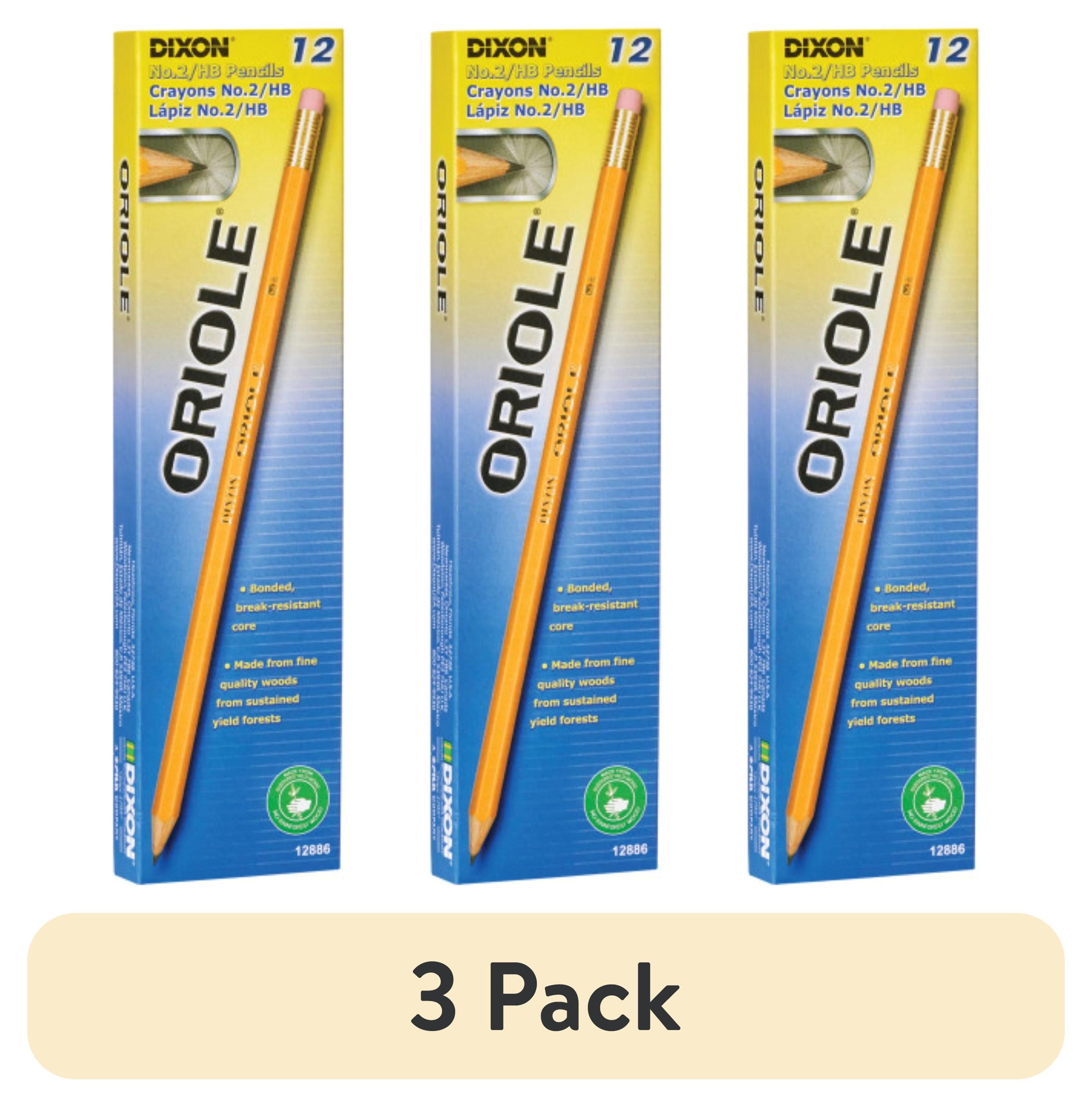 Dixon Oriole Wood-Cased Pencils, #2 HB Soft, Pre-Sharpened, Yellow