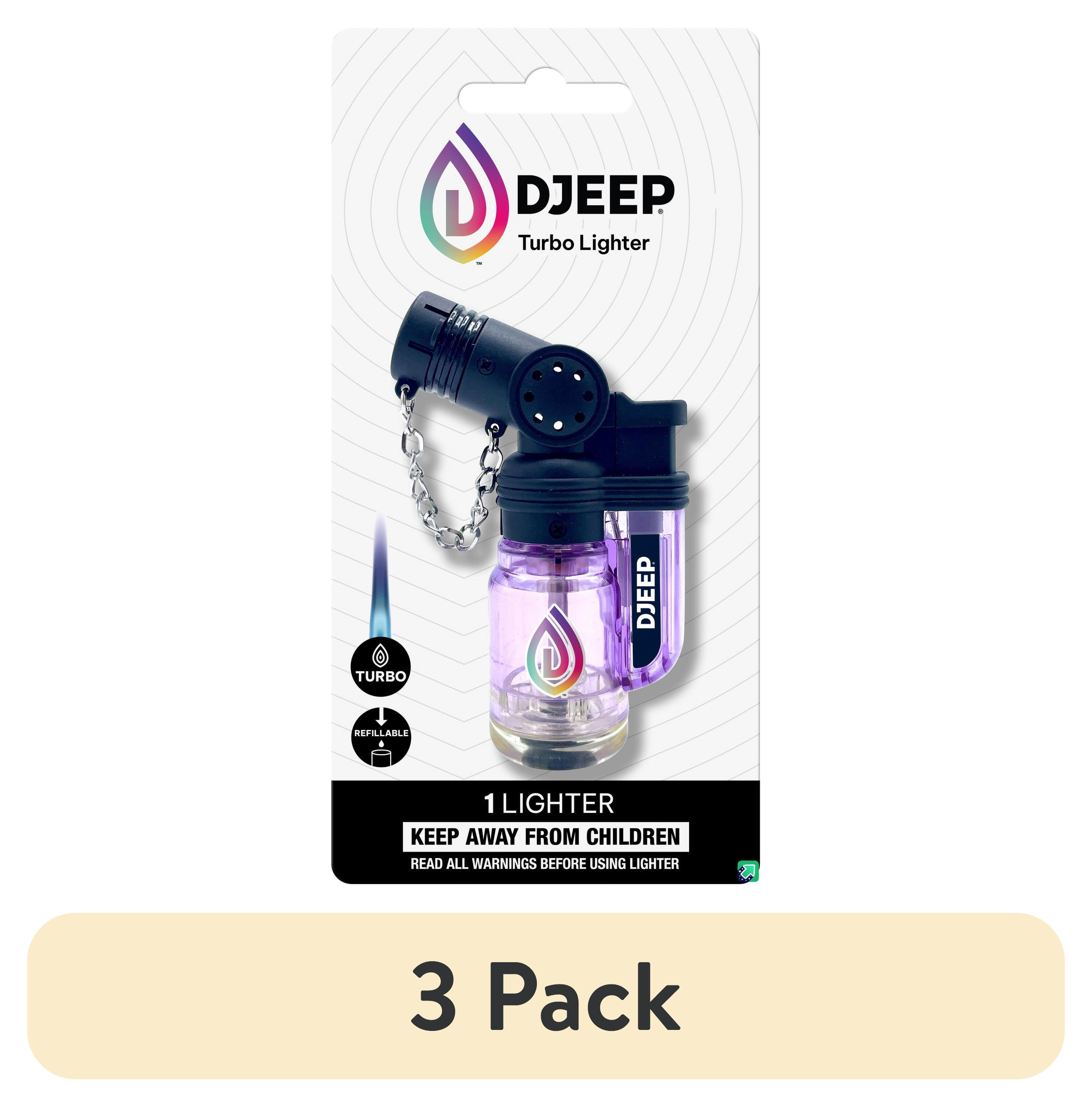 (3 pack) Djeep Turbo Lighter 1 Pack