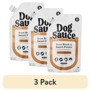 (3 pack) DogSauce Chicken Bone Broth & Sweet Potato Meal Topper for Dogs, 8 oz