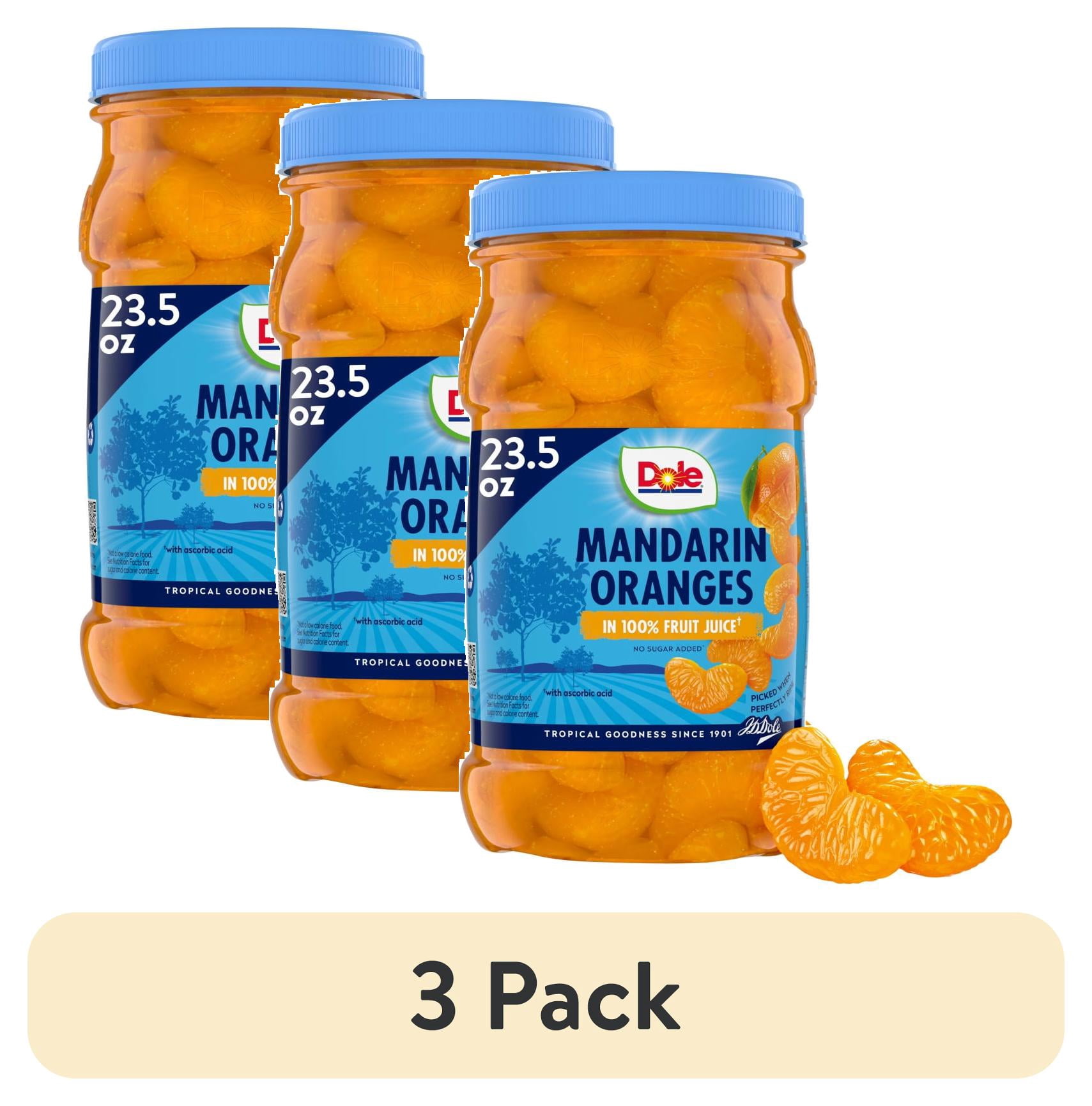 (3 pack) Dole Mandarin Oranges in 100% Fruit Juice, 23.5 oz Jar