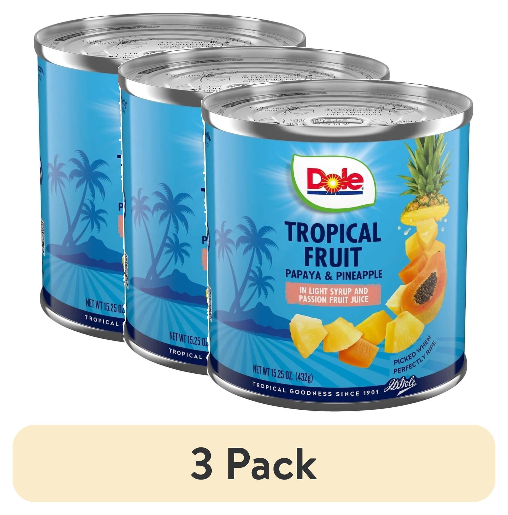 3 pack) Dole Tropical Fruit in Light Syrup and Passion Fruit Juice