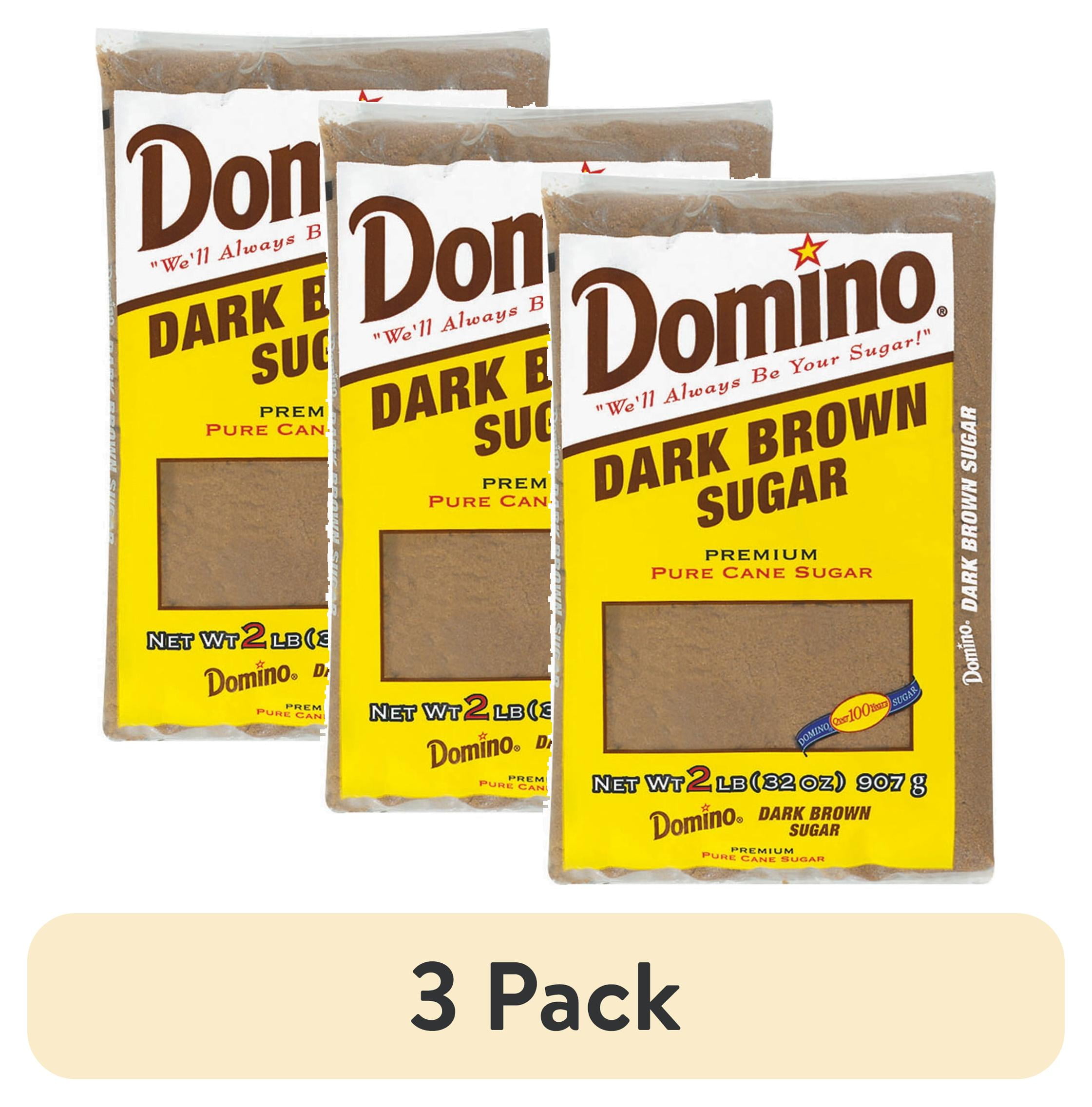 (3 pack) Domino Premium Pure Cane Dark Brown Sugar 2 lb - Walmart.com