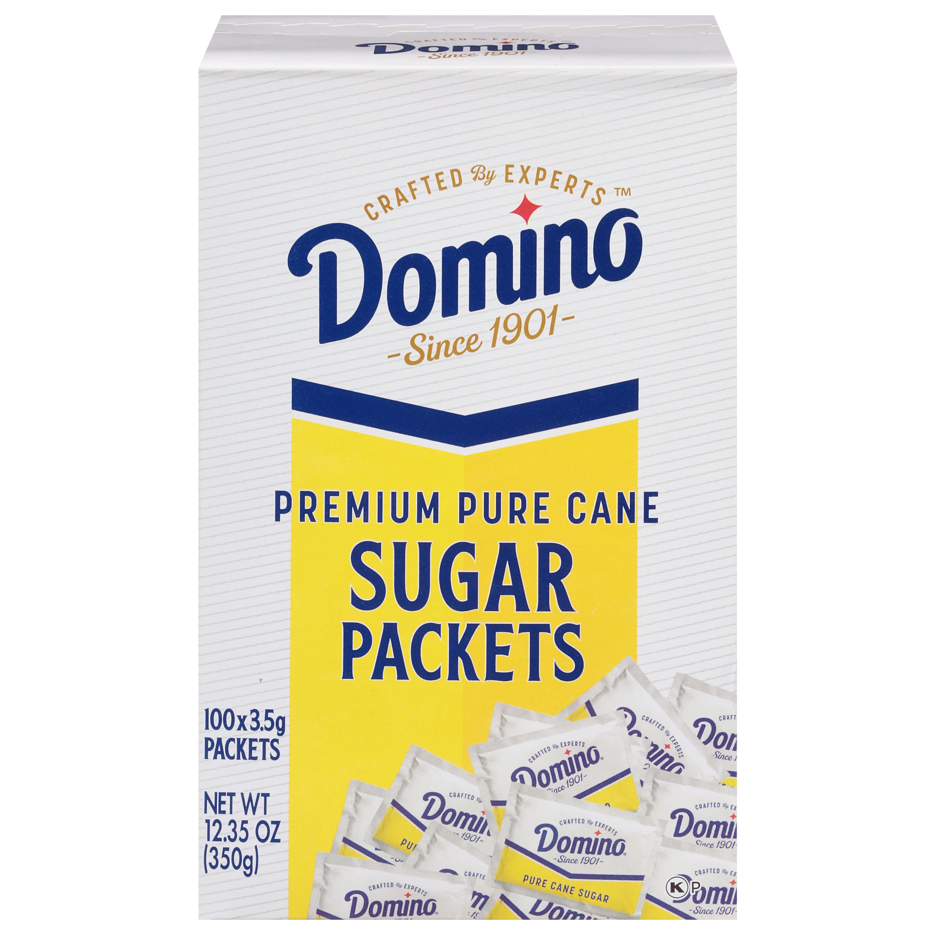(3 pack) Domino Premium Pure Cane Sugar Packets, 100 Count, 1/8 oz