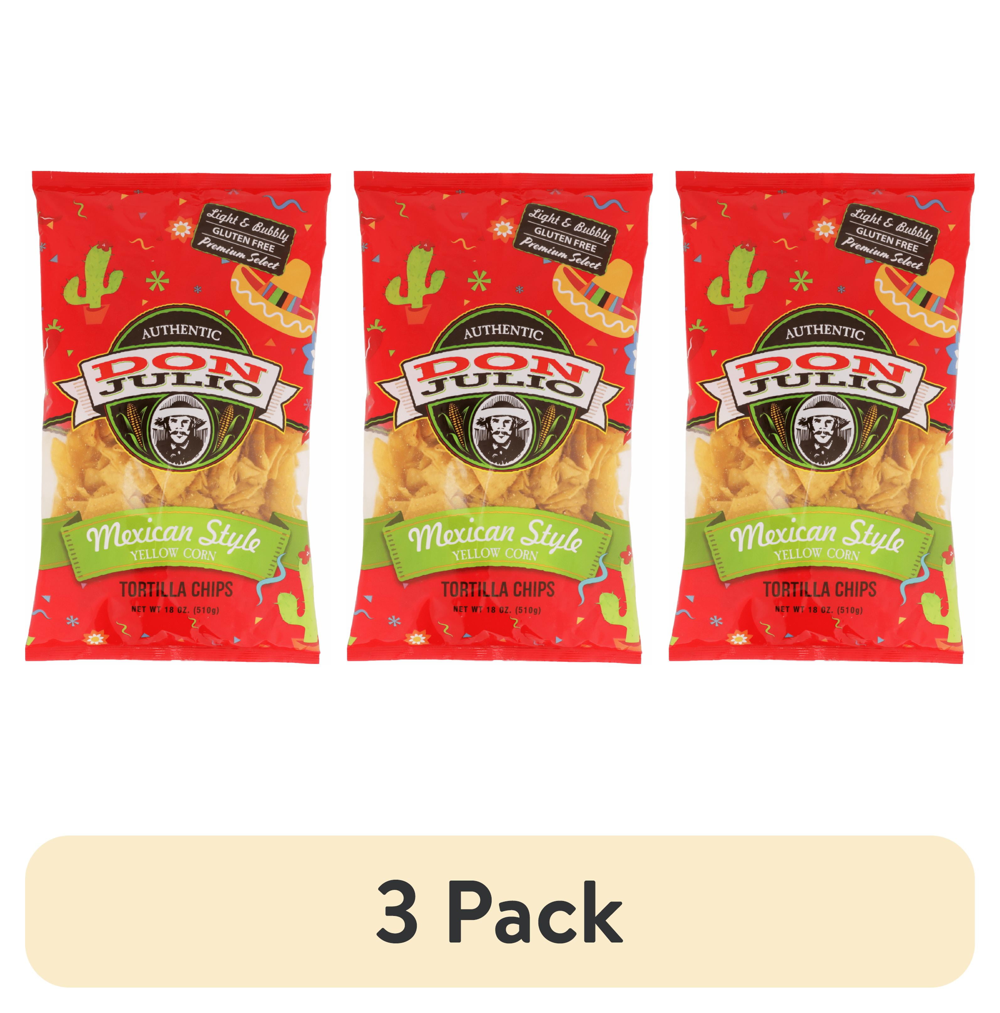 (3 pack) Don Julio Authentic Mexican Style Yellow Corn Tortilla Chips - 18oz Bag