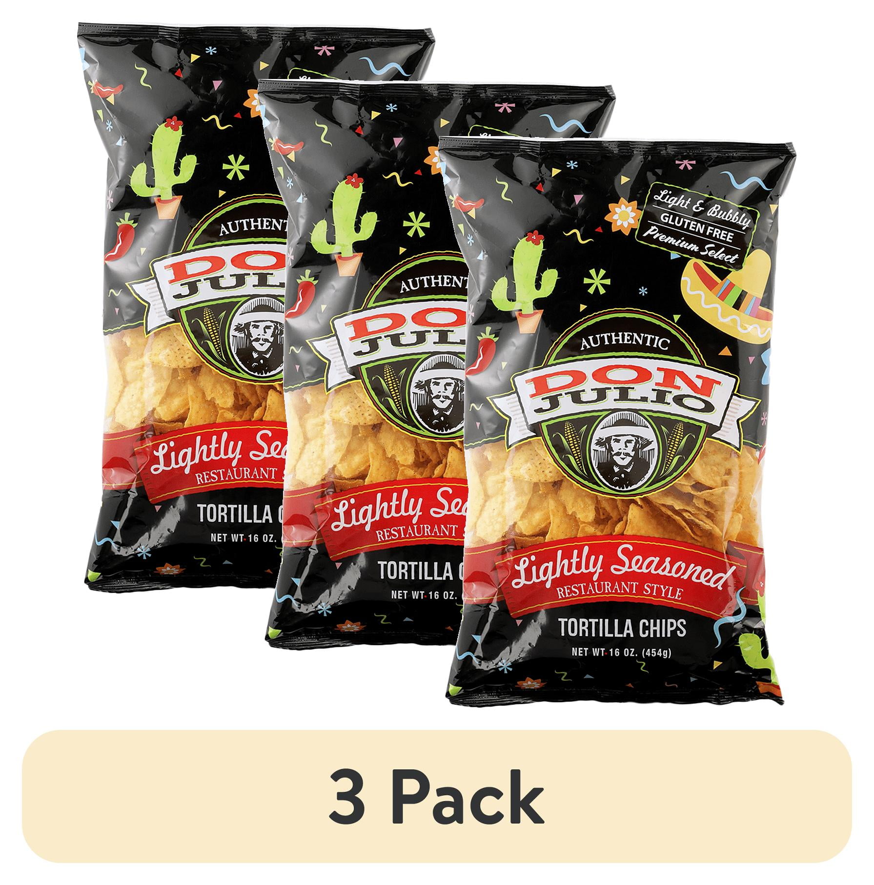 (3 pack) Don Julio Lightly Seasoned Tortilla Chips - 16oz