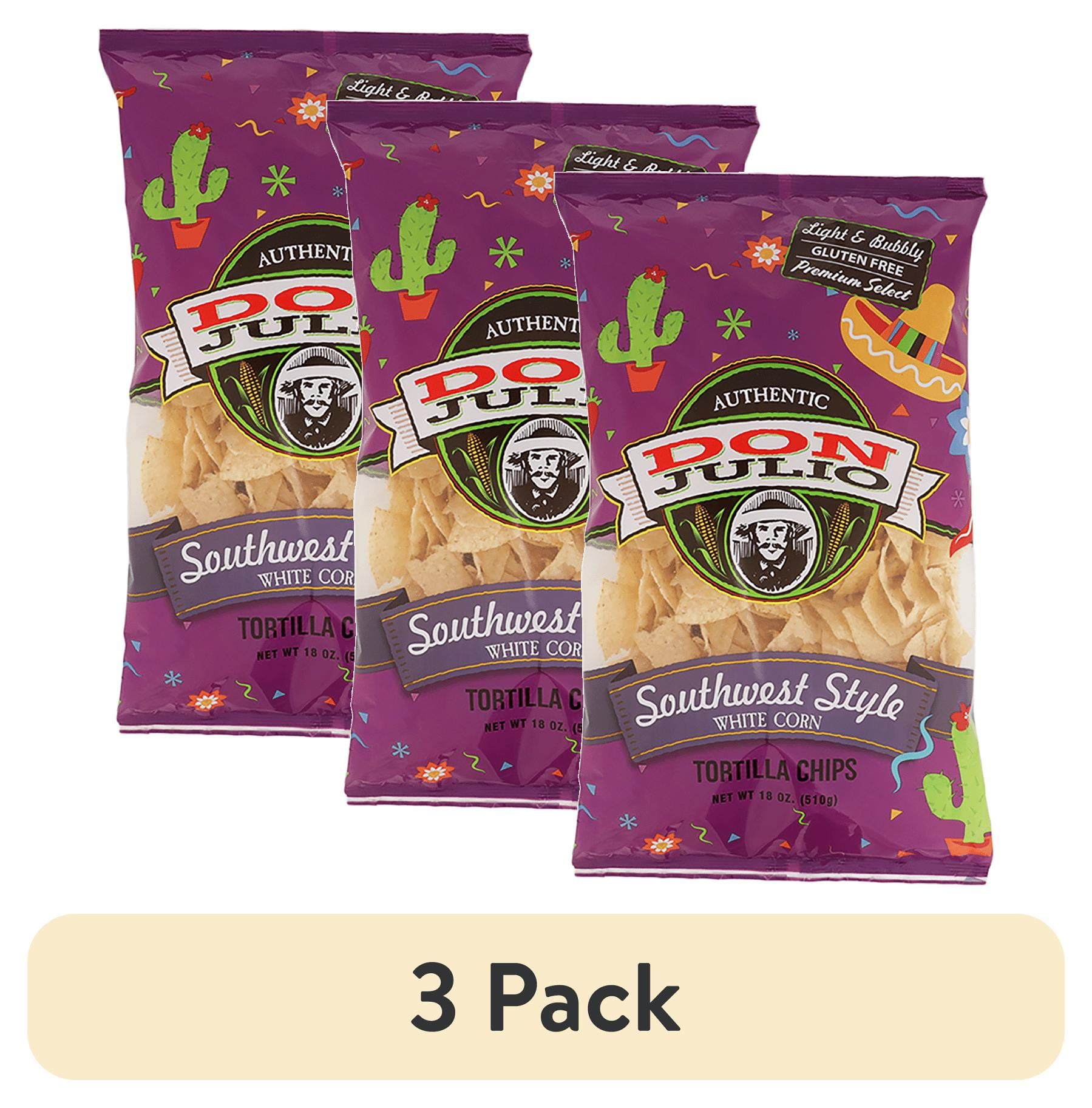 (3 pack) Don Julio Southwest Style White Corn Tortilla Chips - 18oz