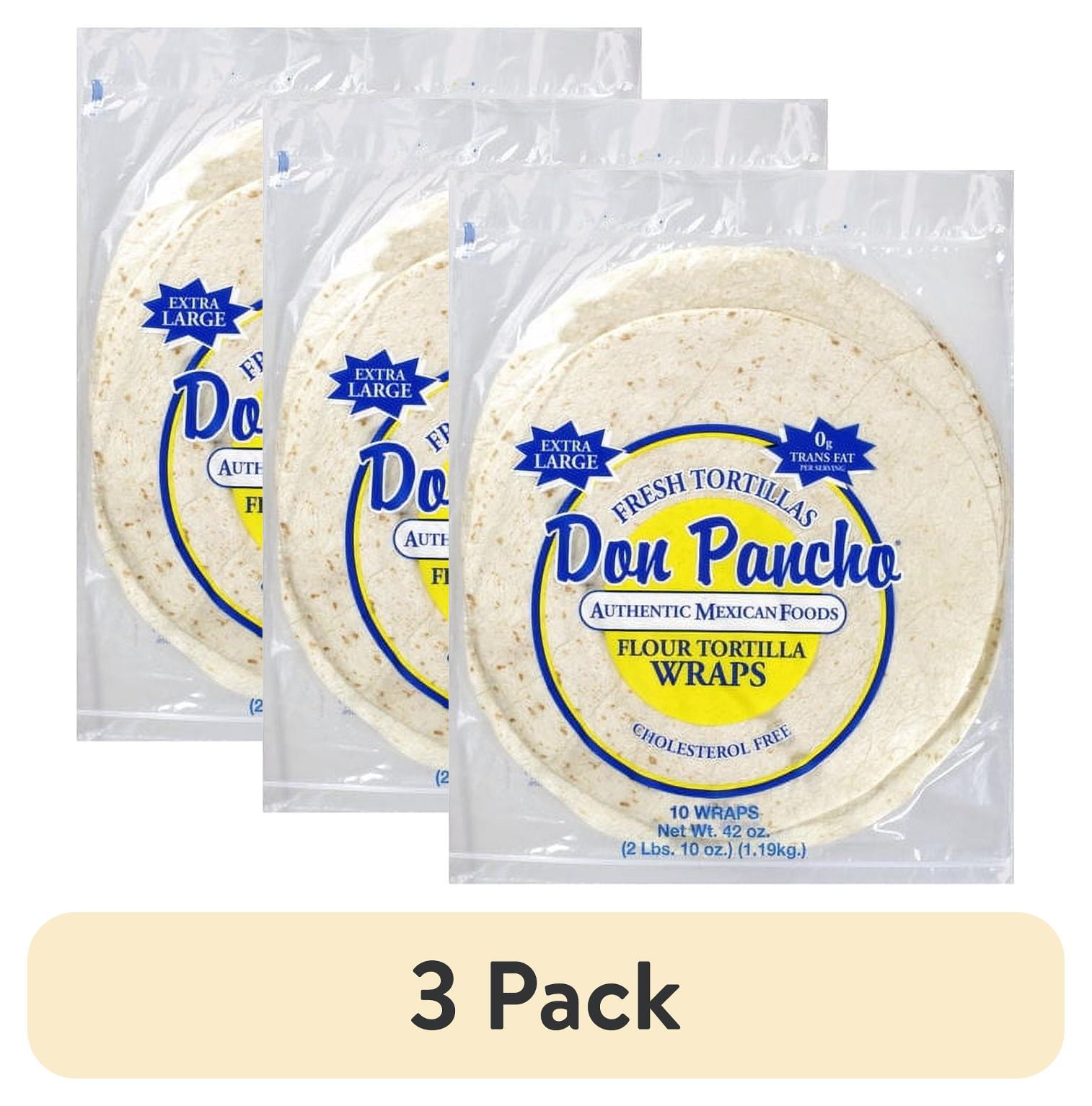 (3 pack) Don Pancho Flour Tortilla 12", 10 Count