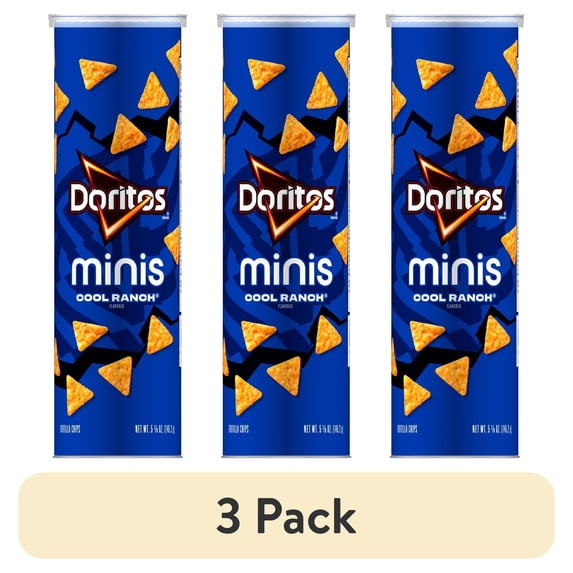 (3 pack) Doritos Minis Tortilla Chips Cool Ranch Flavored, 5.125 oz ...