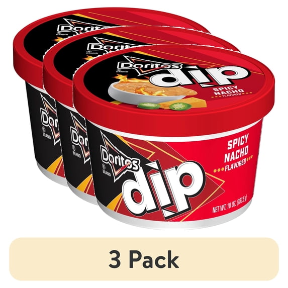 (3 pack) Doritos Spicy Nacho Flavored Dip, 10 oz
