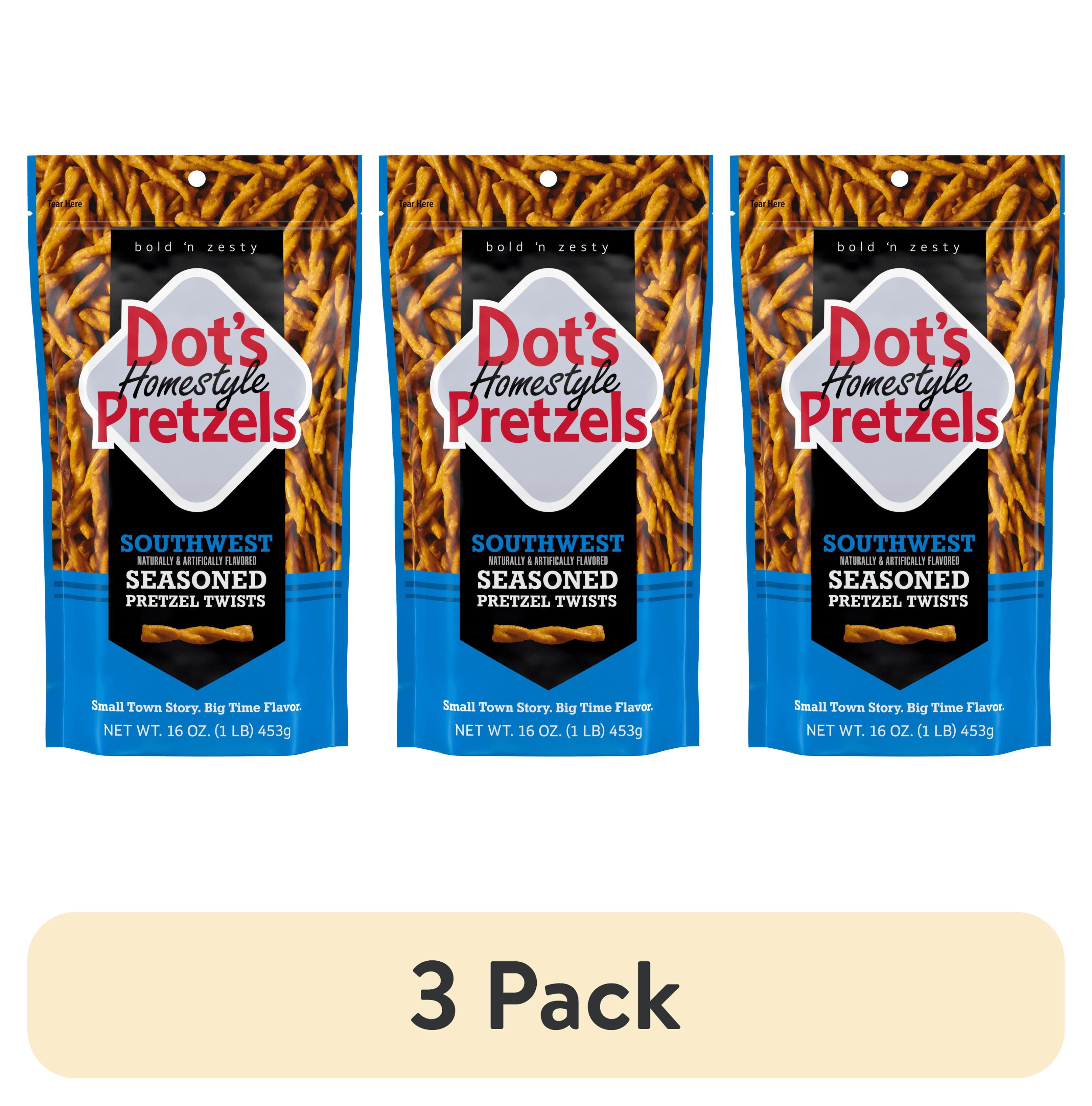 (3 pack) Dot's Pretzels Southwest Seasoned Pretzel Twists, 16 oz