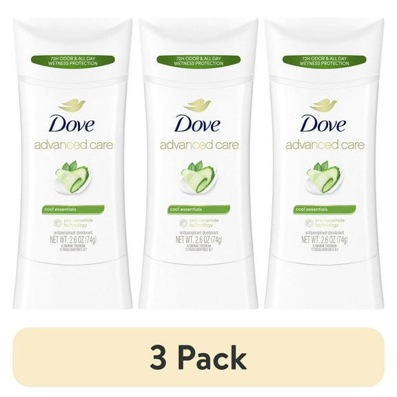 Dove Advanced Care Antiperspirant Deodorant for Women Cool Essentials 72 Hour Sweat & Odor Protection, 2.6 oz