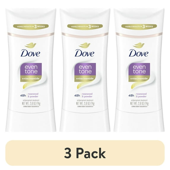 (3 pack) Dove Even Tone Antiperspirant Restoring Powder Deodorant for Women For Uneven Skin Tone 2.6 oz