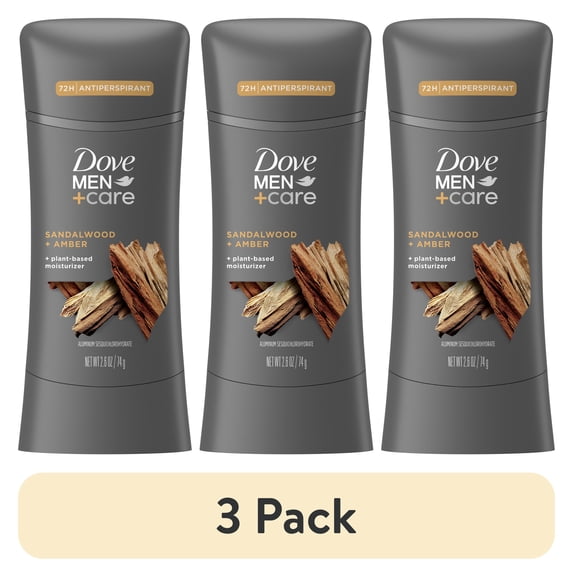 (3 pack) Dove Men+Care Long Lasting Men's Antiperspirant Deodorant Stick Sandalwood & Orange, 2.6 oz