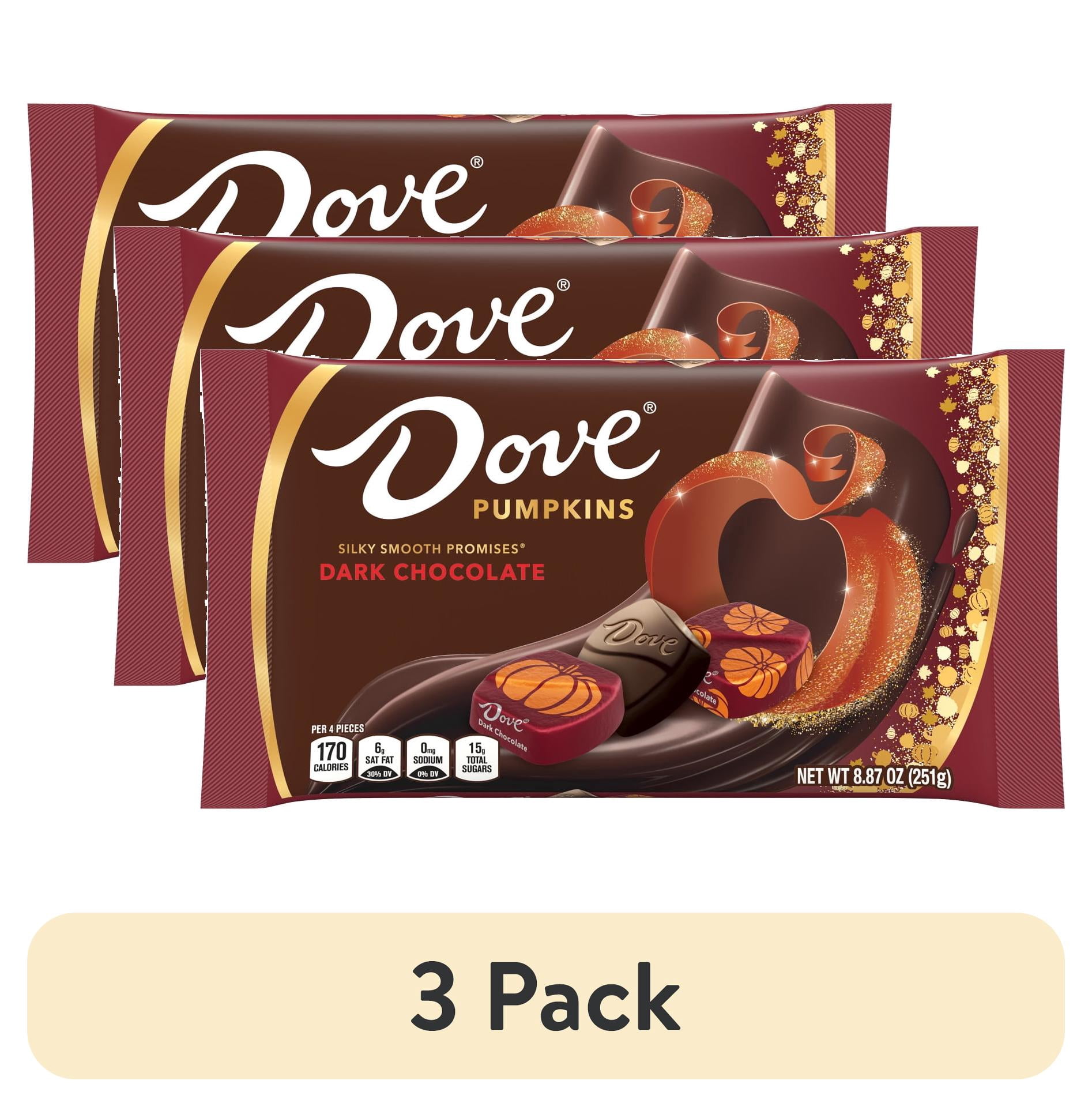 (3 pack) Dove Promises Dark Chocolate Fall Halloween Candy - 8.87 oz