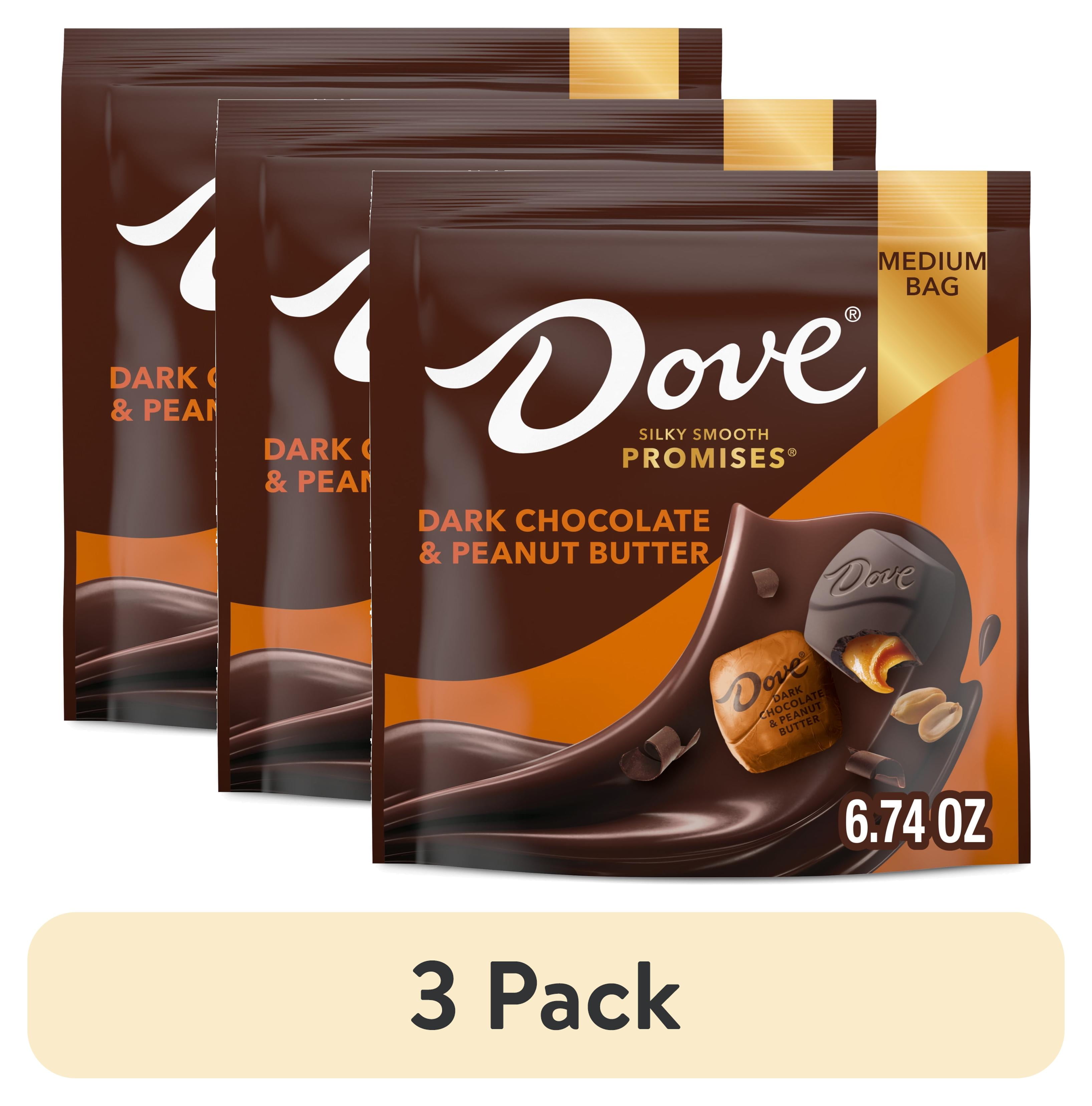 (3 pack) Dove Promises Dark Chocolate & Peanut Butter Candy - 6.74 oz Bag