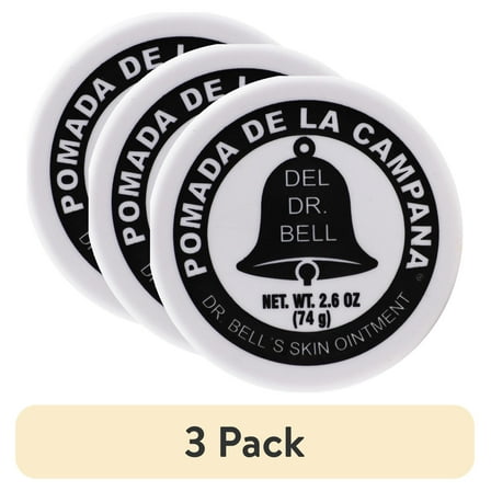 (3 pack) Dr. Bell"s Pomade, Pomada De La Campana  for Dry Skin and Melasma 2.6 oz Jar