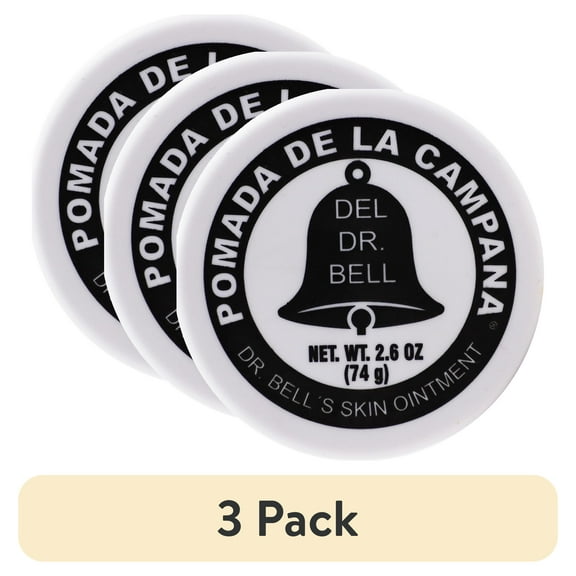 (3 pack) Dr. Bell"s Pomade, Pomada De La Campana for Dry Skin and Melasma 2.6 oz Jar