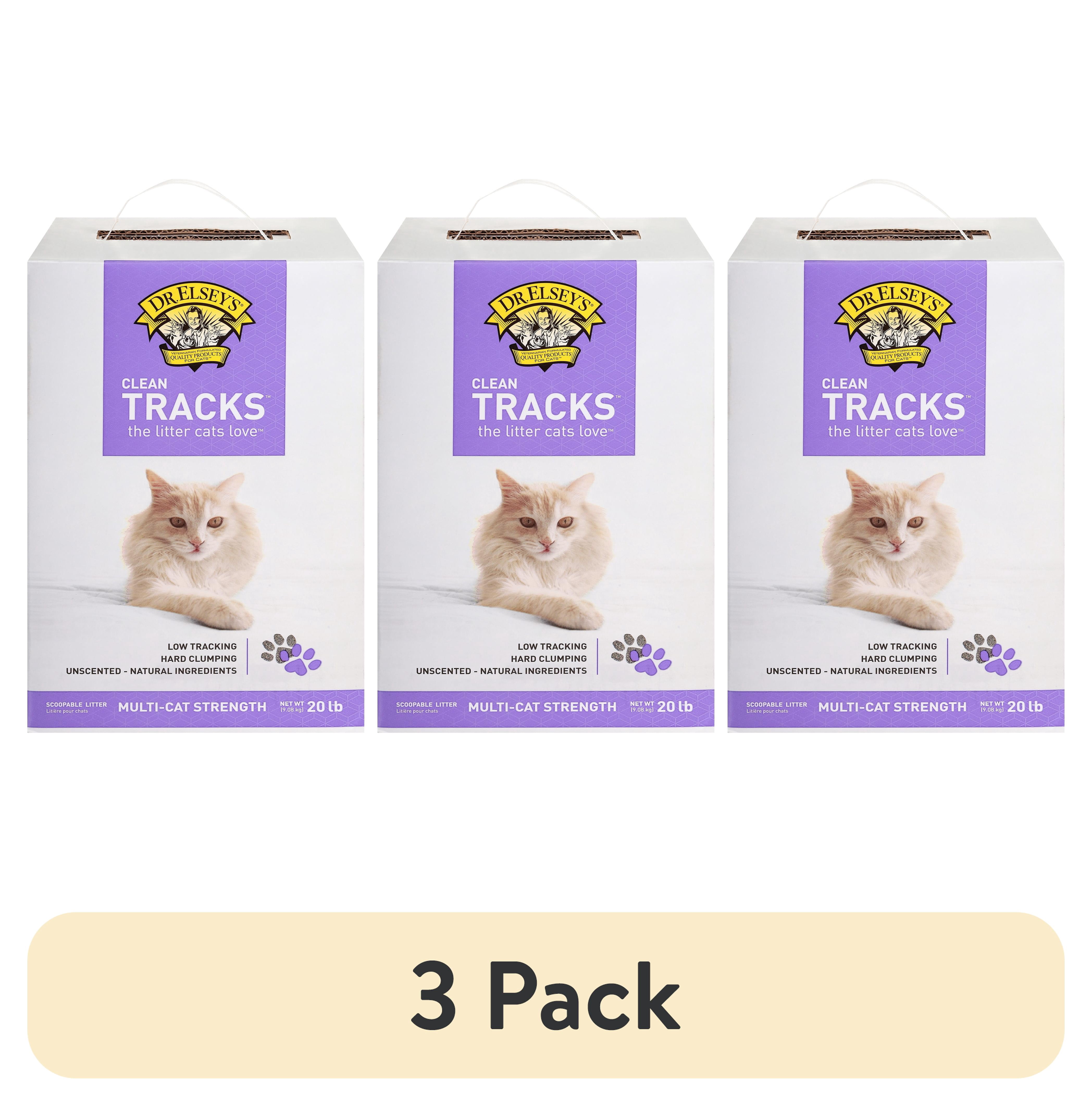 (3 pack) Dr. Elsey's Clean Tracks Clumping Clay Cat Litter 20 lb. Box
