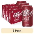 thumbnail image 1 of (3 pack) Dr Pepper Soda Pop, 12 fl oz, 24 Pack Cans, 1 of 16