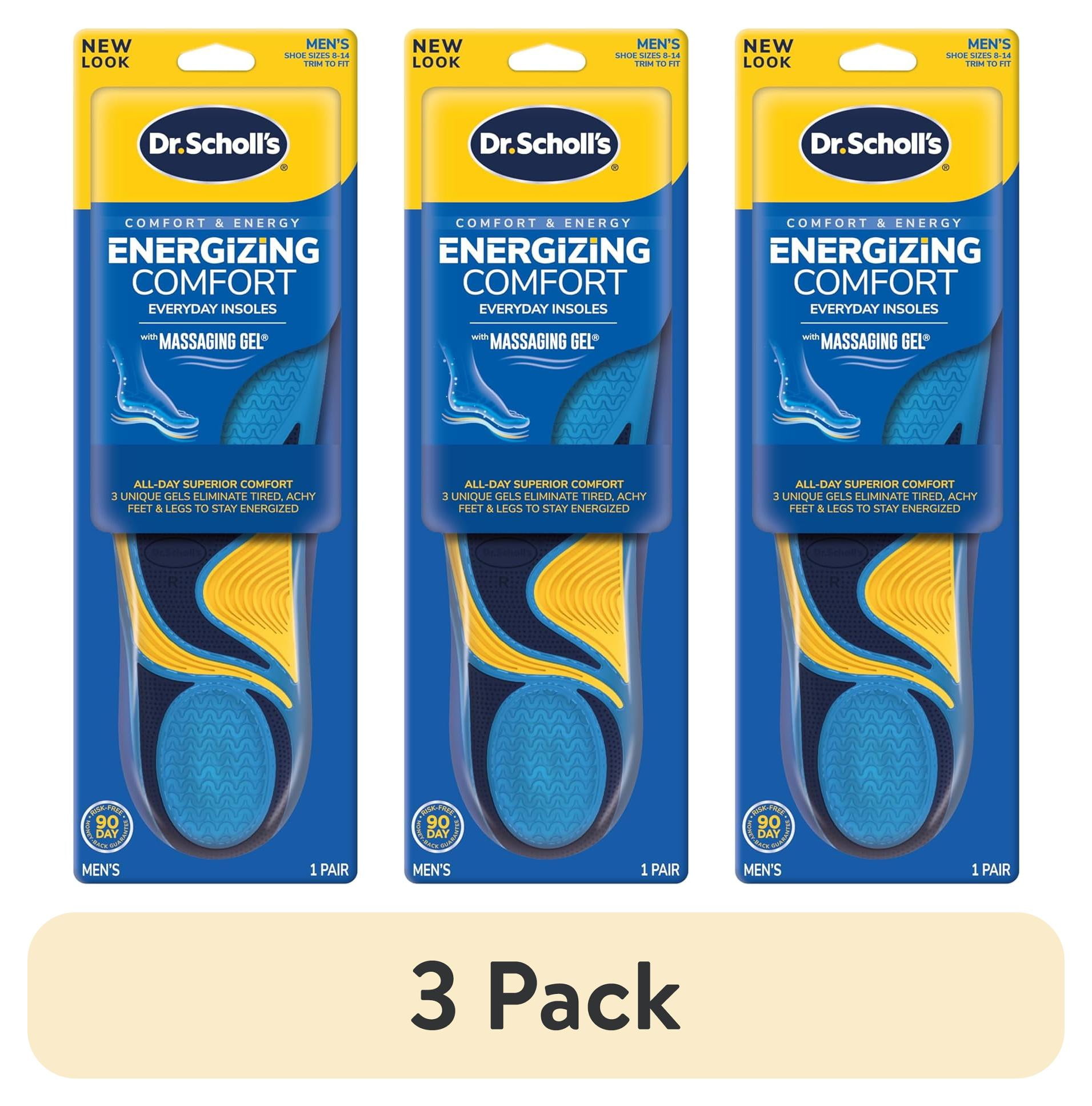 3 pack) Dr. Scholl's Energizing Comfort Everyday Insoles with