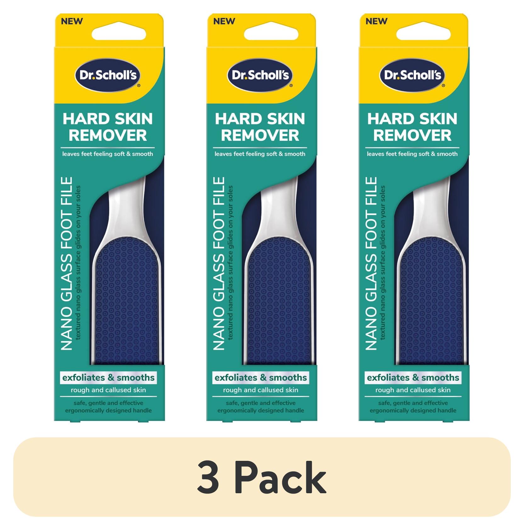 (3 pack) Dr. Scholl's Hard Skin Remover Nano Glass Foot File Foot Callus Remover for Soft Smooth Feet