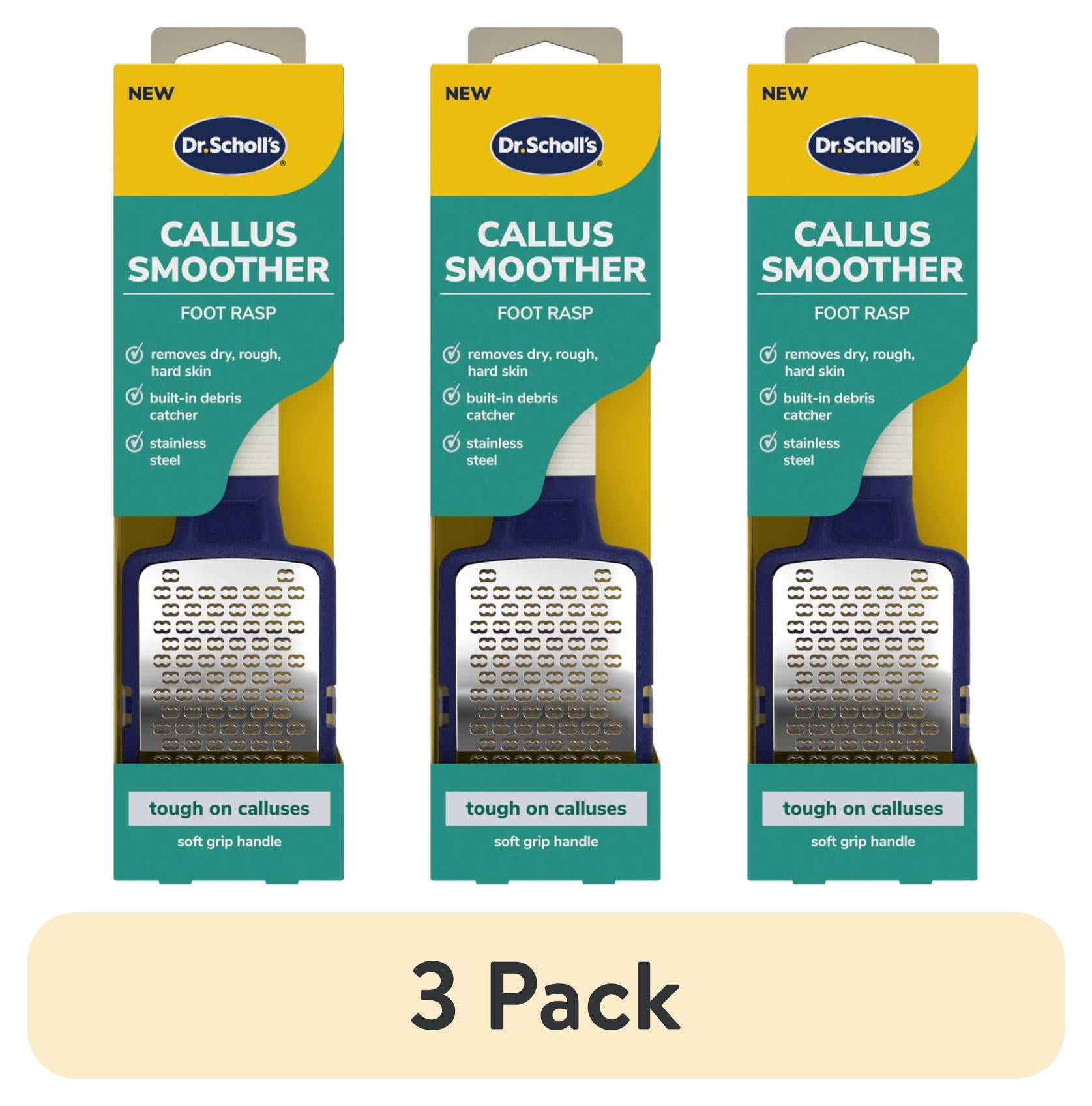 (3 pack) Dr. Scholl's Professional Callus Remover Foot File with Debris Catcher - Regular Size