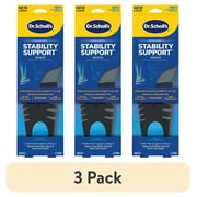 3 pack Dr. Scholls Stability Support Insoles Flat feet & Overpronation, Low Arch Support, Men 8-14, 1 Pair
