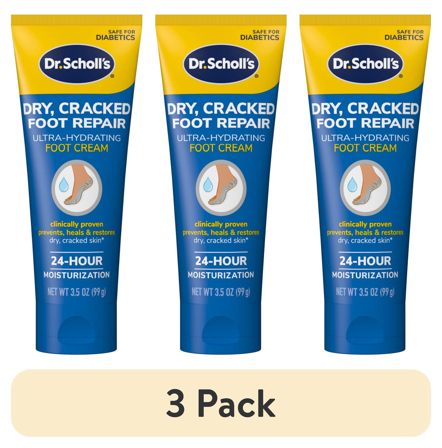 (3 pack) Dr. Scholl's Ultra Hydrating Foot Cream with 25% Urea, Repair Dry feet, 3.5 oz