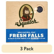 (3 pack) Dr. Squatch Fresh Falls Natural Bar Soap for Men, 5 oz