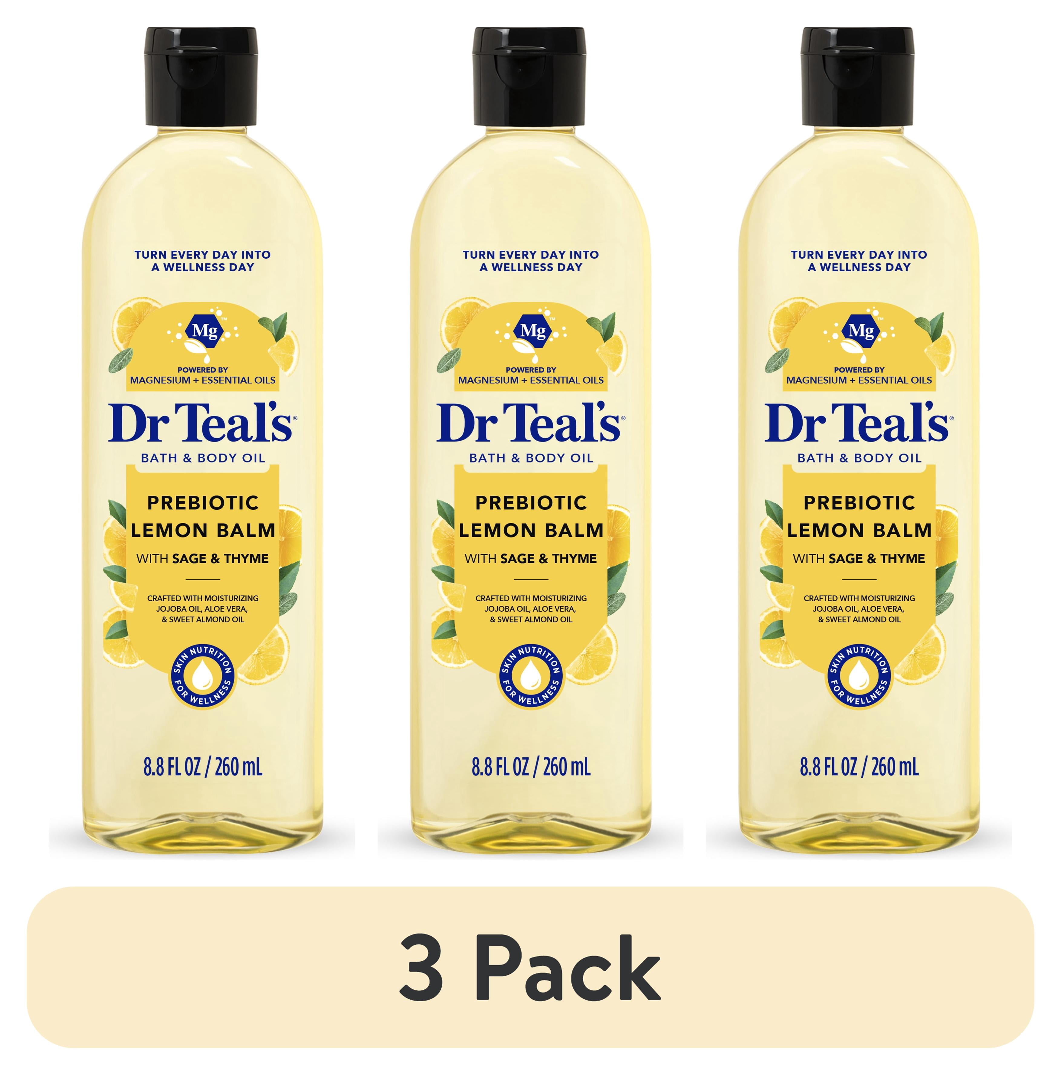 3 pack) Dr Teal's Prebiotic Lemon Balm Moisturizing Bath & Body