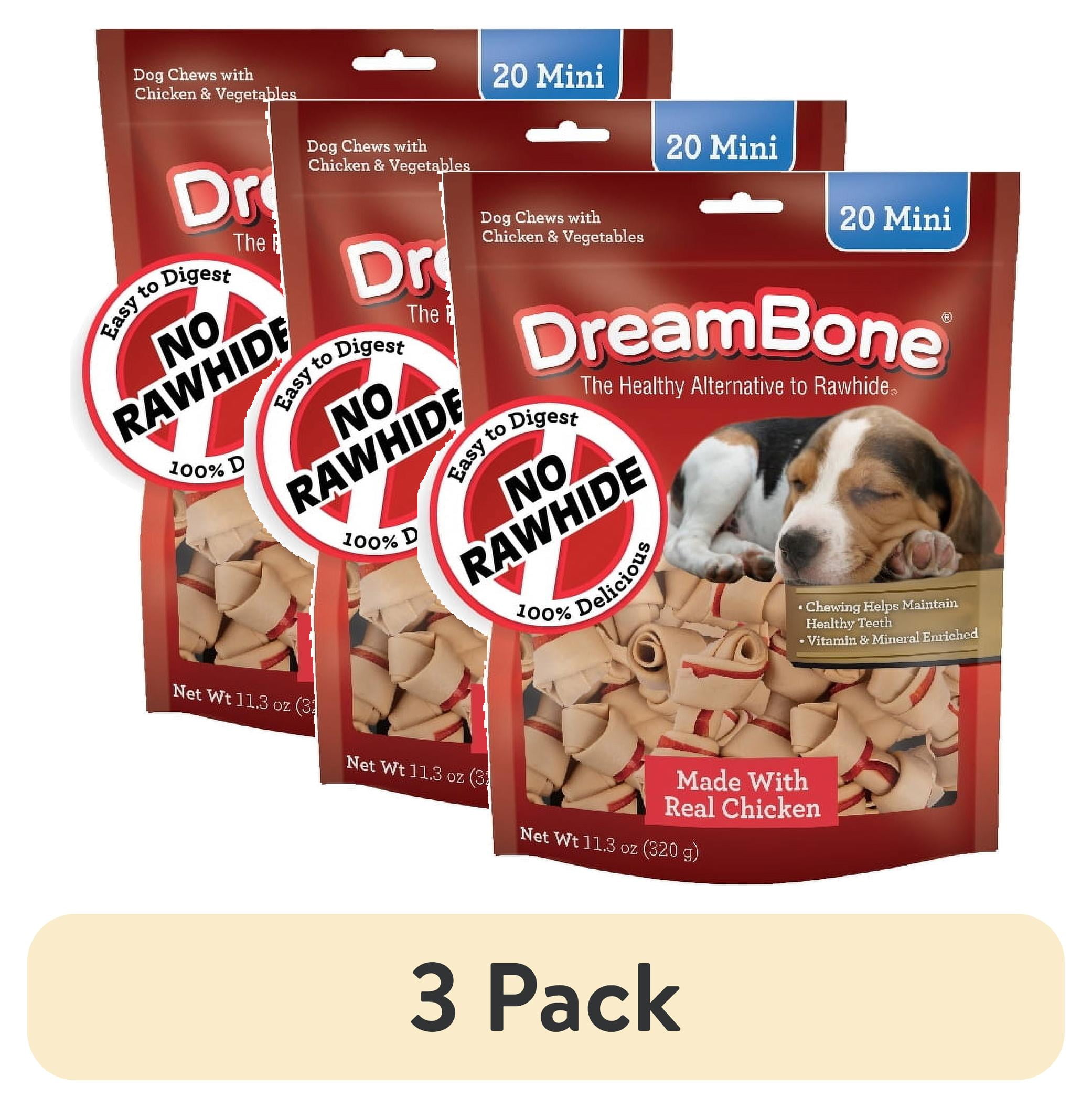 Nylabone Natural Nubz Dog Treats, Allergen-Free Peanut Butter Large 30 Lbs 18 Count