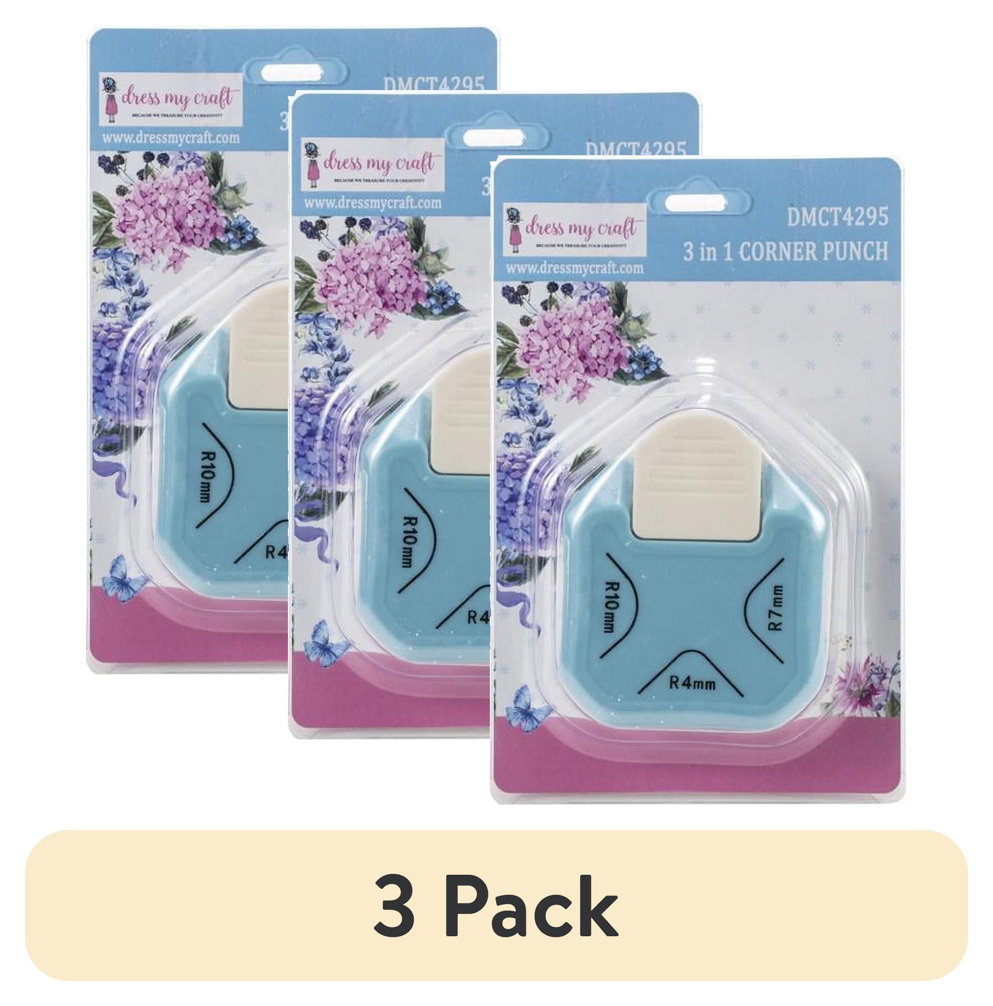 (3 pack) Dress My Craft DMCT4295 3 in 1 Corner Paper Punch