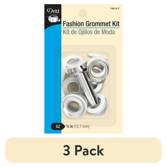 (3 pack) Dritz 1/2" Fashion Grommets, 1 Kit, White